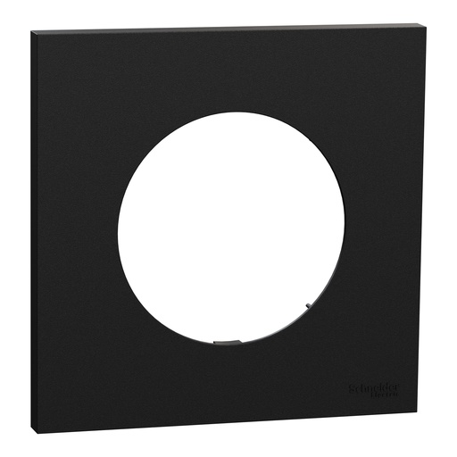[SCHS940702] Odace - plaque de finition 1 poste - couleur Noir onyx