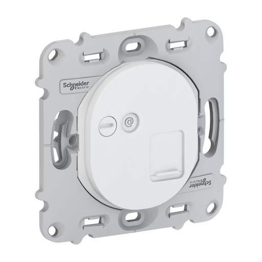 [SCHS261475] Ovalis - prise RJ45 - cat.6 UTP - téléphone/informatique -sans plaque Blanc
