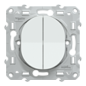 [SCHS320216] Ovalis - double poussoir fermeture - 10AX - Blanc