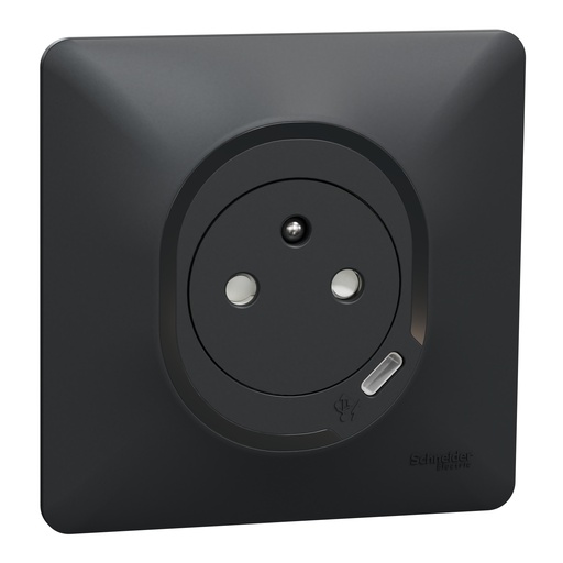 [SCHS340089] Ovalis - combi 2P+T 16A affleurante+chargeur USB-C 10,5W - connex. auto - Anth