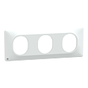 [SCHS300706] Ovalis - plaque de finition - 3 postes horizontal - entraxe 71mm - antibactérien