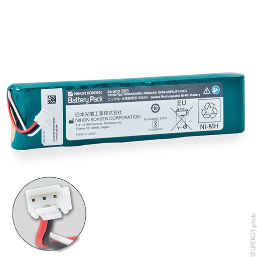 [ENIAMH07015] Batterie(s) Batterie médicale rechargeable NIHON KOHDEN CARDIOFAX C 12V 1.95Ah