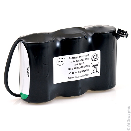 [ENIMGL00113] Batterie(s) Batterie lithium 3xD LS33600 3S1P ST1 10.8V 17Ah Molex