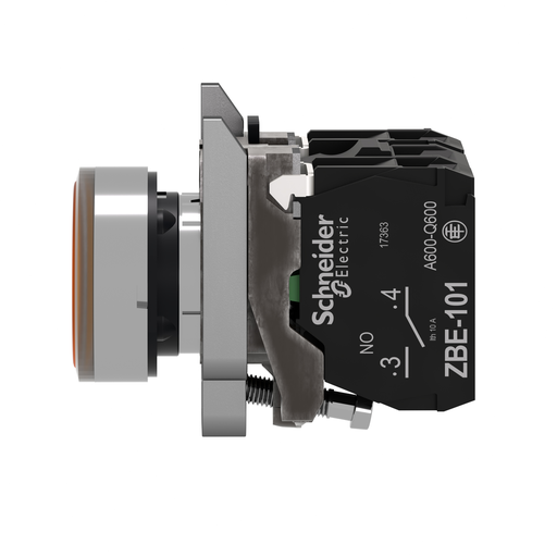 [SCHXB4BW35M5] Harmony XB4 - poussoir lumineux LED - 1F+1O - orange - Ø22 - 230VAC