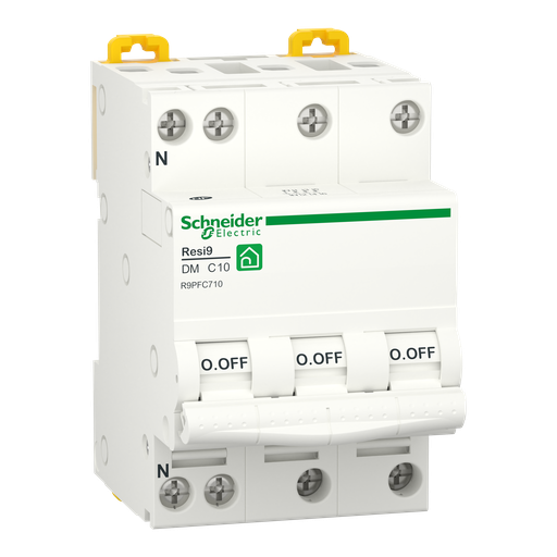 [SCHR9PFC710] Resi9 - disjoncteur modulaire - 3P+N - 10A - courbe C - peignable