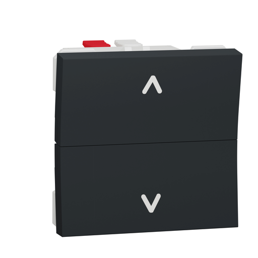 [SCHNU320754] Unica - cde volet-roulant - double poussoir - 2 mod - Anthracite - méca seul