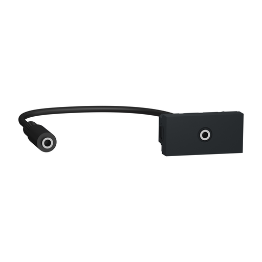 [SCHNU343354] Unica - prise mini jack 3,5mm préconnectorisée - 1 mod - Anthracite - méca seul