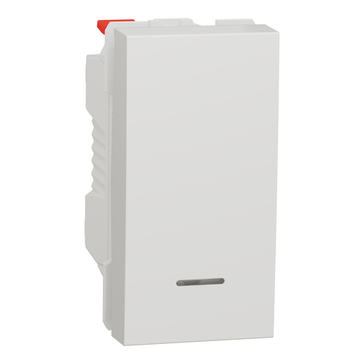 [SCHNU310618N] Unica - poussoir lumineux (localisation) - 10A - 1 mod - Blanc - méca seul