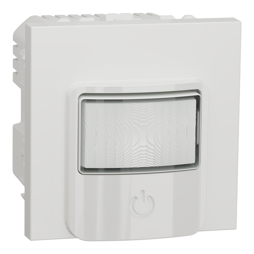 [SCHNU352518] Unica - détecteur de mouvements + poussoir - 230V - 10A - Blanc - méca seul