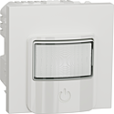 [SCHNU352518] Unica - détecteur de mouvements + poussoir - 230V - 10A - Blanc - méca seul