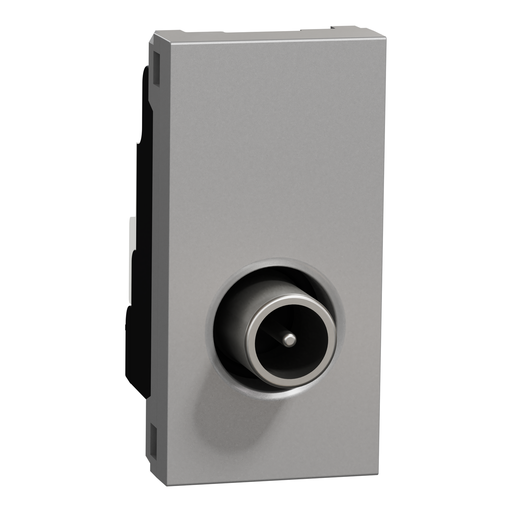 [SCHNU346130] Unica - prise télévision - TV mâle - individuel - 1 mod - Alu - méca seul