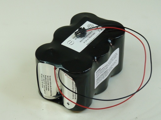 [ENIMGA00119] Unité(s) Batterie alcaline 6x D 6S1P ST2 F150 9V 19.76Ah JST