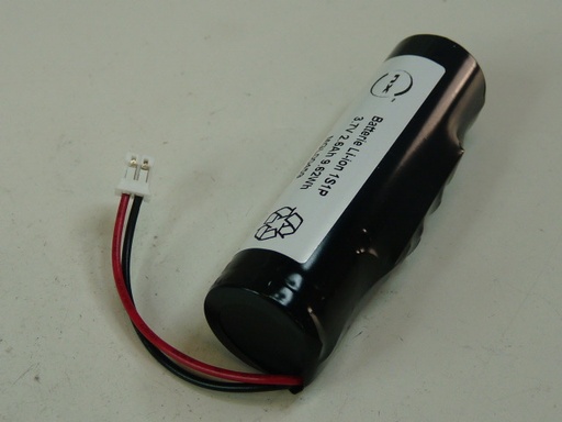 [ENIMGL00459] Pack(s) Batterie Li-Ion 1x 18650 1S1P 3.6V 2.6Ah JST