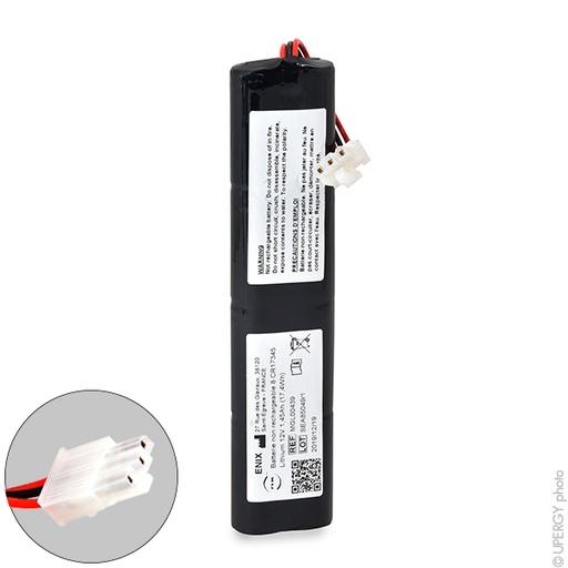 [ENIMGL00439] Pack(s) Batterie médicale non rechargeable 8x CR123 ST5 (2x) 4S1P  (2x) 12V 1.45