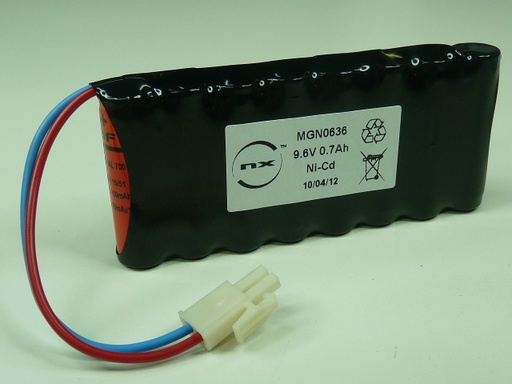 [ENIMGN0636] Pack(s) Batterie Nicd 8x AA VRE 8S1P ST1 9.6V 700mAh Fils