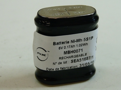 [ENIMBH0071] Pack(s) Batterie Nimh 5x V150H 5S1P ST4 6V 150mAh S