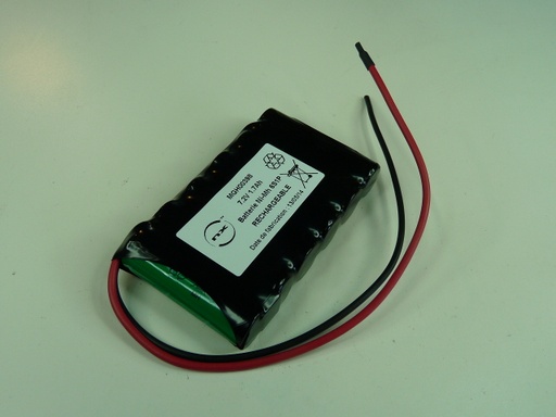 [ENIMGH00398] Pack(s) Batterie Nimh 6x AA NX 6S1P ST1 7.2V 1.7Ah Fils
