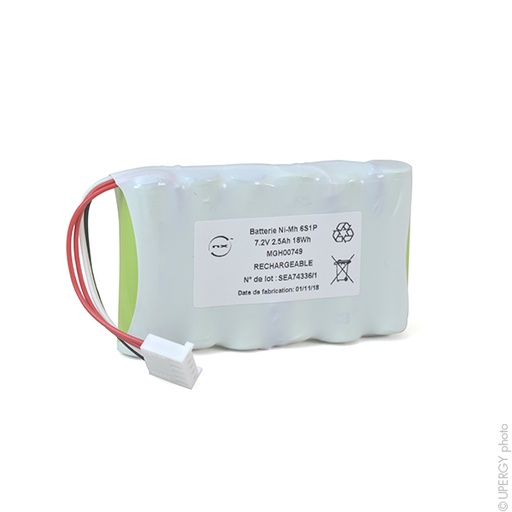 [ENIMGH00749] Pack(s) Batterie Nimh 6x AA 6S1P ST1 7.2V 2.5Ah MOLEX