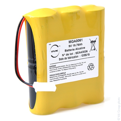 [ENIMGA0061] Batterie(s) Batterie alcaline ST5/SG/FC 9V 19.76Ah équivalent BAT1010
