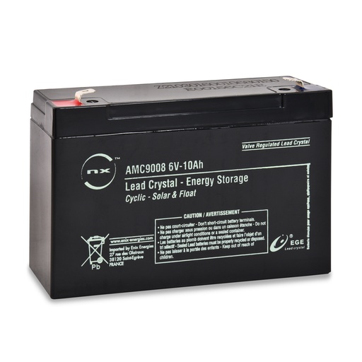 [ENIAMC9008] Batterie(s) Batterie lead crystal 3-CNFJ-10 6V 10Ah F6.35
