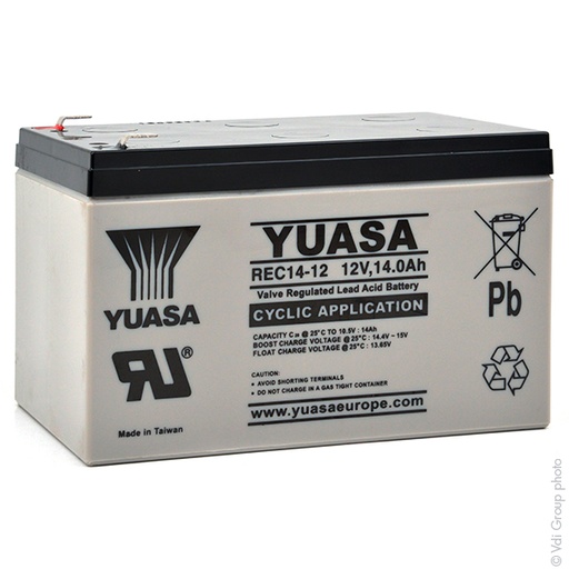 [ENIAMP92142] Batterie(s) Batterie plomb AGM YUASA REC14-12 12V 14Ah F6.35