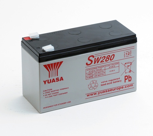 [ENIAMP9266] Batterie(s) Batterie onduleur (UPS) YUASA SW280 12V 7.6Ah F6.35