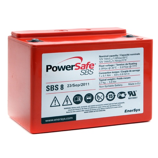 [ENIAMP3716] Batterie(s) Batterie plomb pur Powersafe SBS8 12V 7Ah M4-F