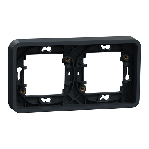 [SCHMUR34101] Mureva Styl - Cadre 2 postes horizontal - encastré - IP55 - IK08 - gris