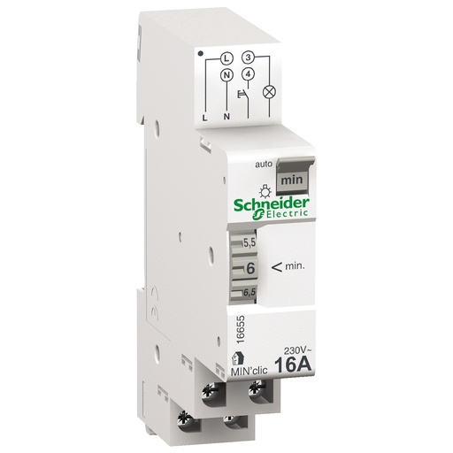 [SCH16655] Resi9 Min -minuterie - 1 contact 16A/250Vca - réglage par molette