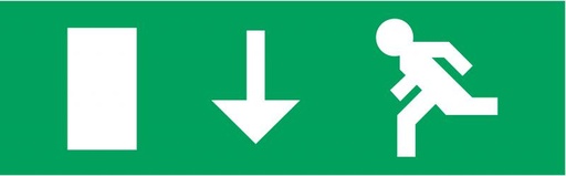 [LUM10401] Pictogramme - Compatible boitier AA - Flèche vers le bas