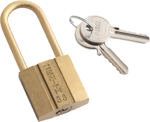 [CATAL-203] Cadenas de condamnation en laiton sans coques. Anse 50 mm Ø 6 mm. Clé : 111.