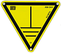 [CATAM344] Pancarte triangulaire en aluminium  pour identification de la terre 100mm.