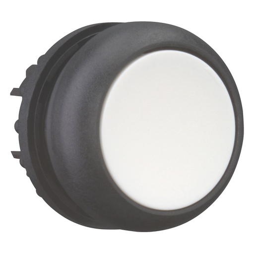 [EAT216593] Bouton-poussoir, plat, blanc, à rappel