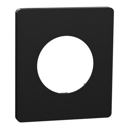 [SCHS940802] Odace Architecte - plaque de finition 1 poste - couleur Noir onyx