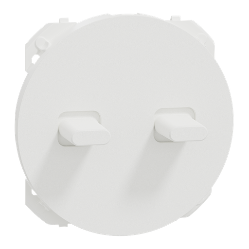 [SCHS929211] Odace - enjoliveur - pour double va-et-vient ou poussoir à levier - blanc craie