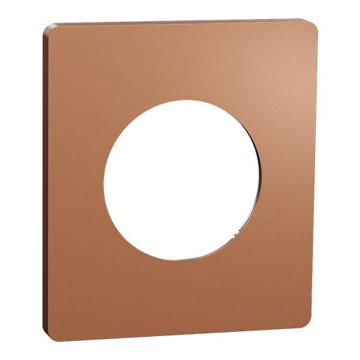 [SCHS931802] Odace Architecte - plaque de finition 1 poste - effet Cuivre