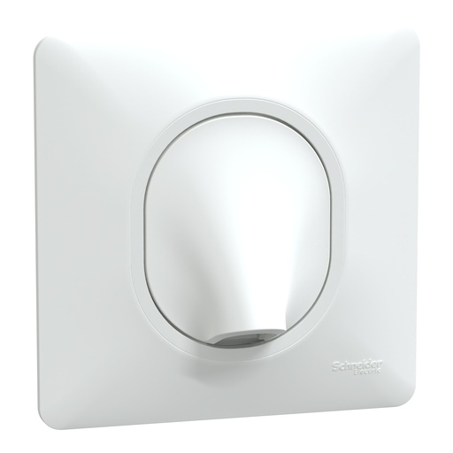[SCHS321662] Ovalis - sortie de câble - 16A - Ø6 à 12mm - Blanc - griffes montées - plaque