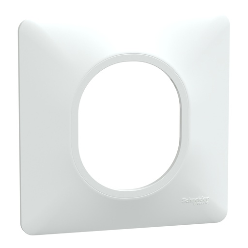 [SCHS320702] Ovalis - Plaque de finition - 1 poste Blanc