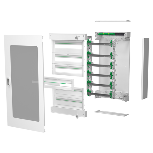 [SCHLVSST624] PrismaSeT S - coffret saillie plastique & métal 6 rangées 24 modules