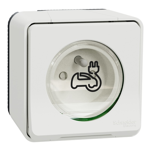 [SCHMUR39010] Mureva Styl - Prise courant 2P+T renforcée pour VE - IP55 IK08 - saillie - blanc