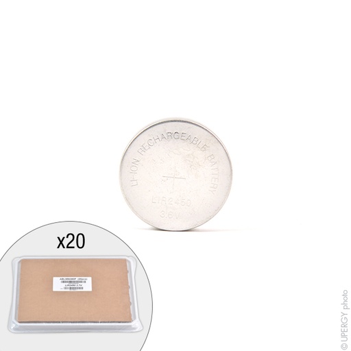 [ENIABL956380P] Plateau(x) de 20 Accus bouton Lithium LIR2450 3.7V 120mAh