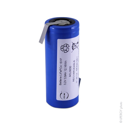 [ENIACL0030] Accumulateur(s) Accus Lithium Fer Phosphate 1x 26650 1S1P ST1 3.2V 3.8Ah HBL