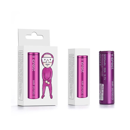 [ENIACL9070] Accumulateur(s) Accus Lithium-Ion EFEST IMR20700 Li-Mn 3.7V 3000mAh FT