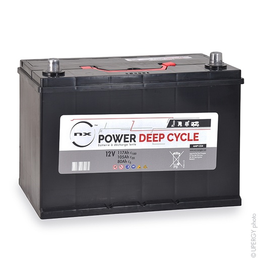 [ENIAMP1324] Batterie(s) Batterie traction NX Power Deep Cycle 12V 105Ah Auto
