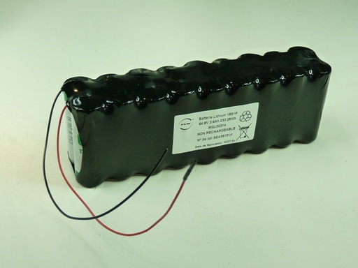 [ENIMGL00314] Pack(s) Batterie lithium 18x A LS17500 18S1P ST2 64.8V 3.6Ah F150