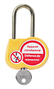 [CATAL230J00] Cadenas jaune anse 50mm diamètre 6mm clé à définir.