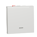 [SCHNU320318S] Unica - va-et-vient lum témoin - 10A - connex rapide - 2 mod - Blanc - méca seul