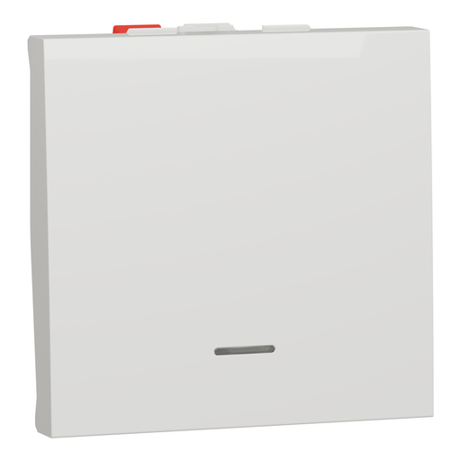 [SCHNU320318S] Unica - va-et-vient lum témoin - 10A - connex rapide - 2 mod - Blanc - méca seul