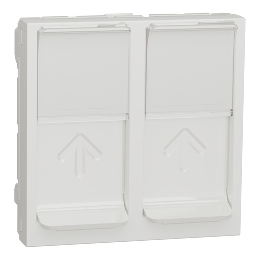 [SCHNU942018] Unica - prise pour 2 RJ45 S-One - 2 mod - Blanc - méca seul