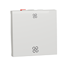 [SCHNU320320VMC] Unica - commande VMC 2 vitesses - 10A - 2 modules - Blanc antiba - méca seul